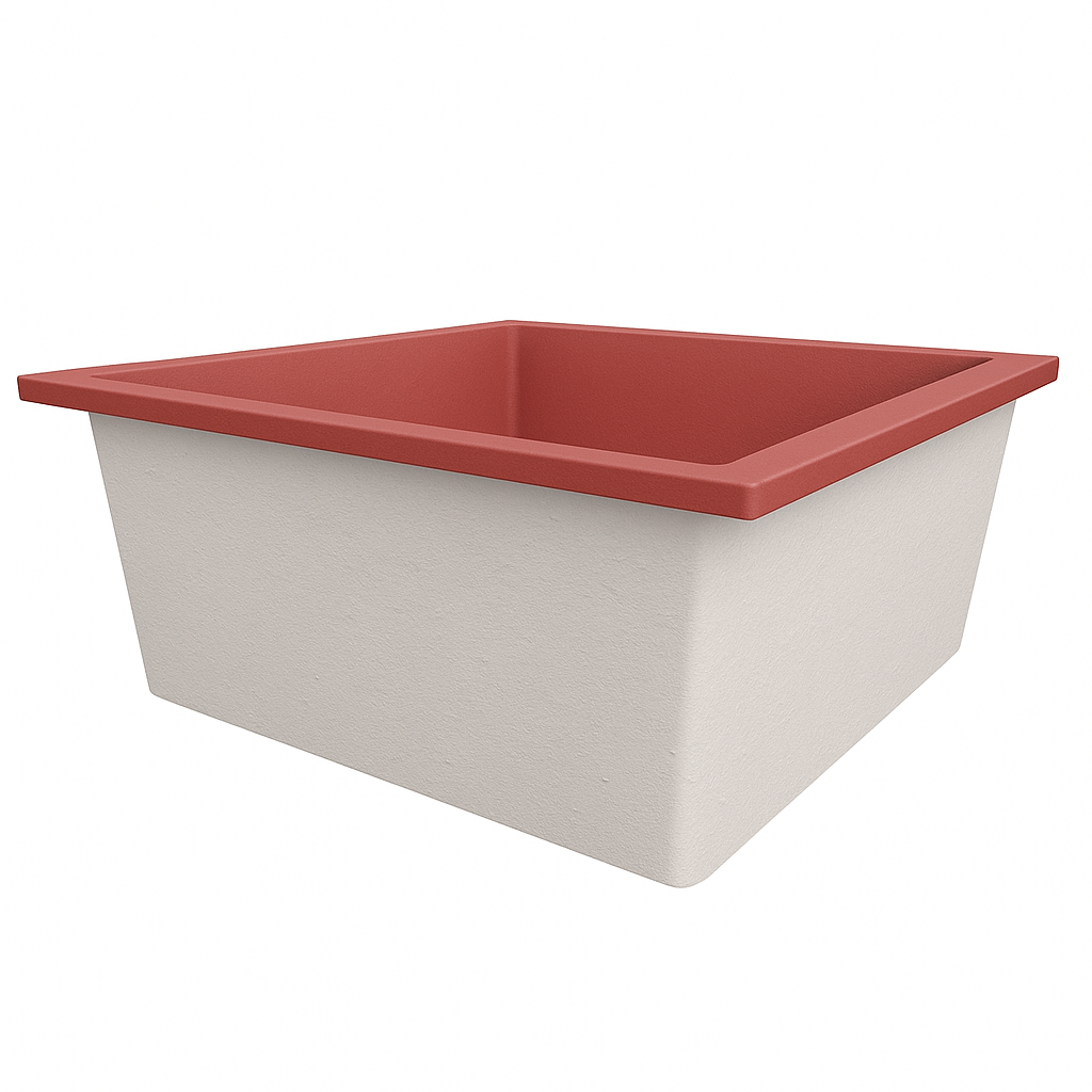 1200 x 1200 Deep Soaking Tub – 600mm Depth – Square – Omnitub