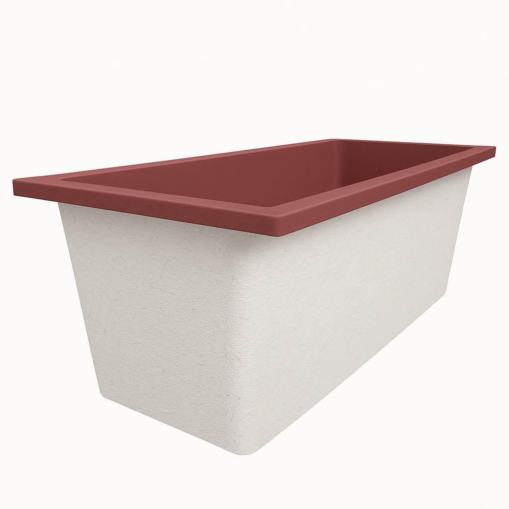 Omnitub Deluxe 1700 x 750 handmade UK deep soaking tub 600mm depth rectangular - feature highlight 5