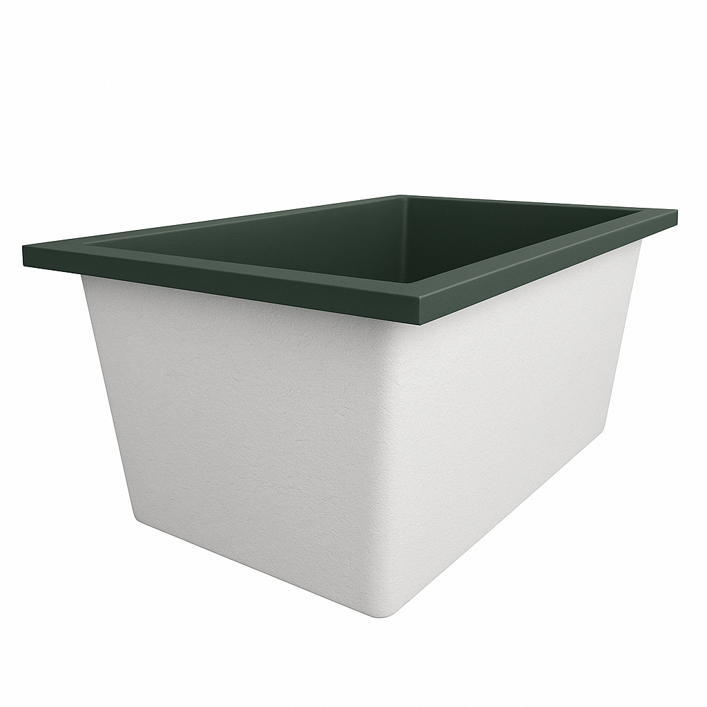 Omnitub Solo Flow 1400 x 900 handmade UK deep soaking tub 600mm depth rectangular - main product view 5