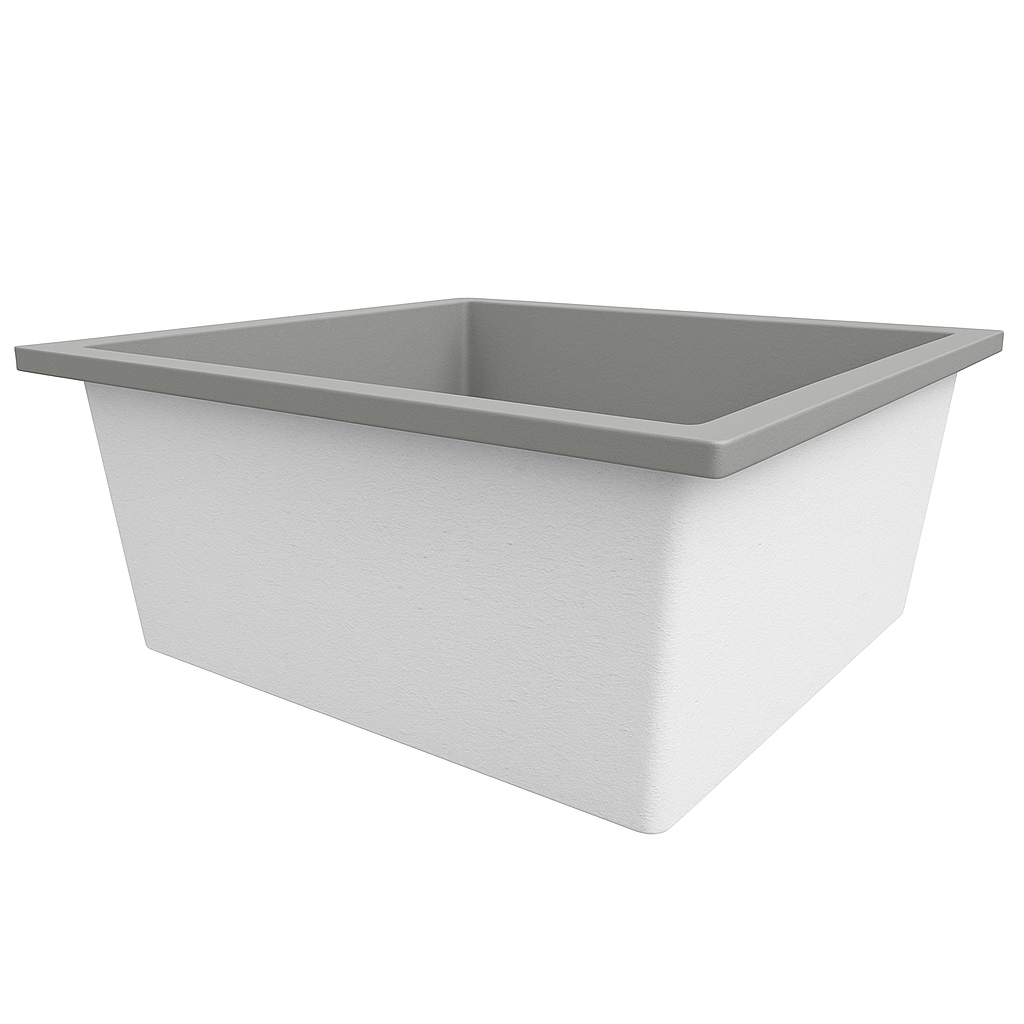 1200 x 1200 Deep Soaking Tub – 600mm Depth – Square – Omnitub