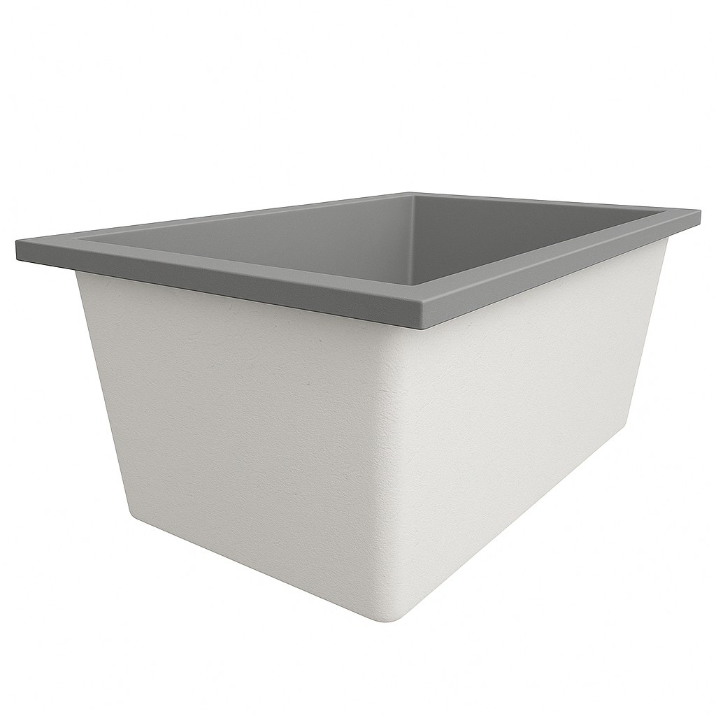 Omnitub Solo Flow 1400 x 900 handmade UK deep soaking tub 600mm depth rectangular - side angle 5