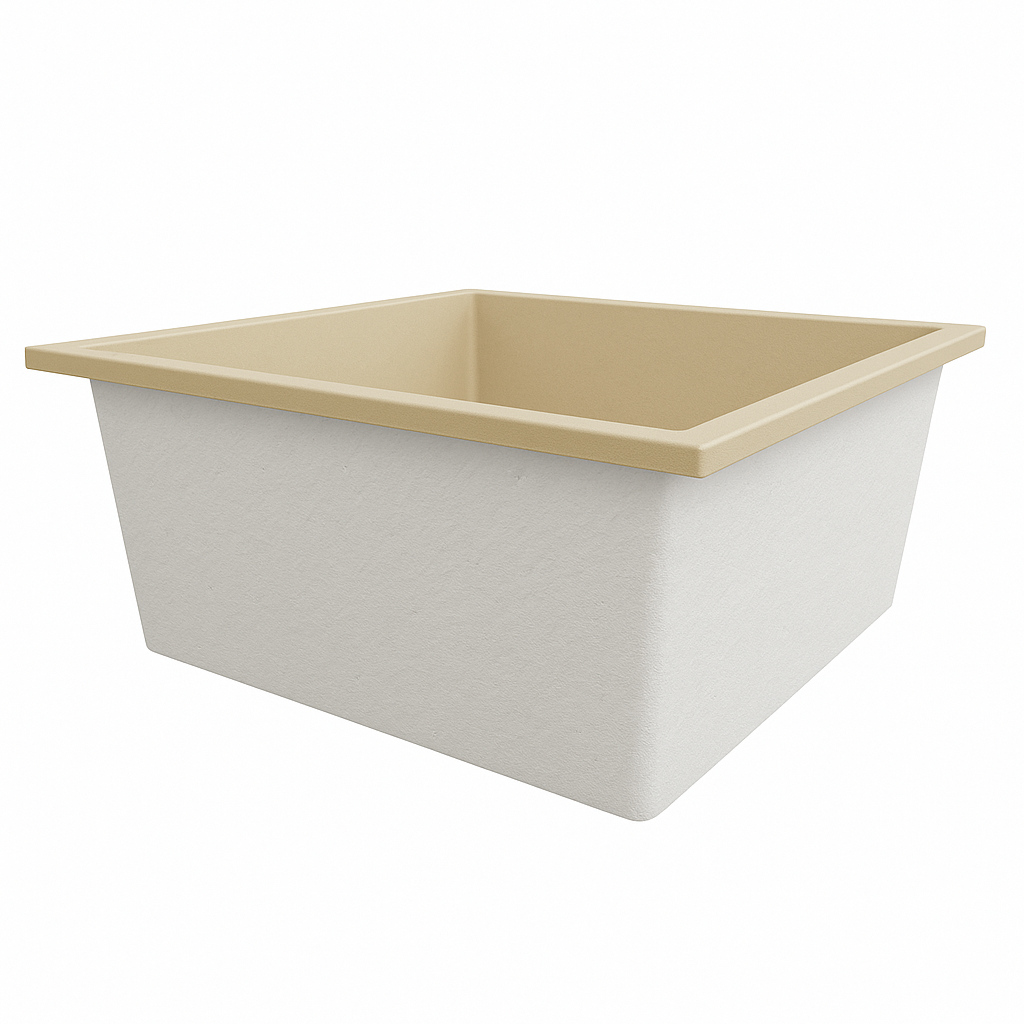 1200 x 1200 Deep Soaking Tub – 600mm Depth – Square – Omnitub