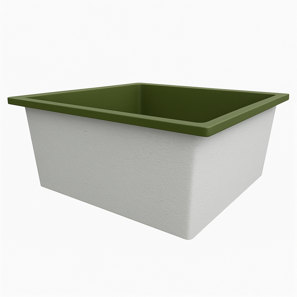 1200 x 1200 Deep Soaking Tub – 600mm Depth – Square – Omnitub