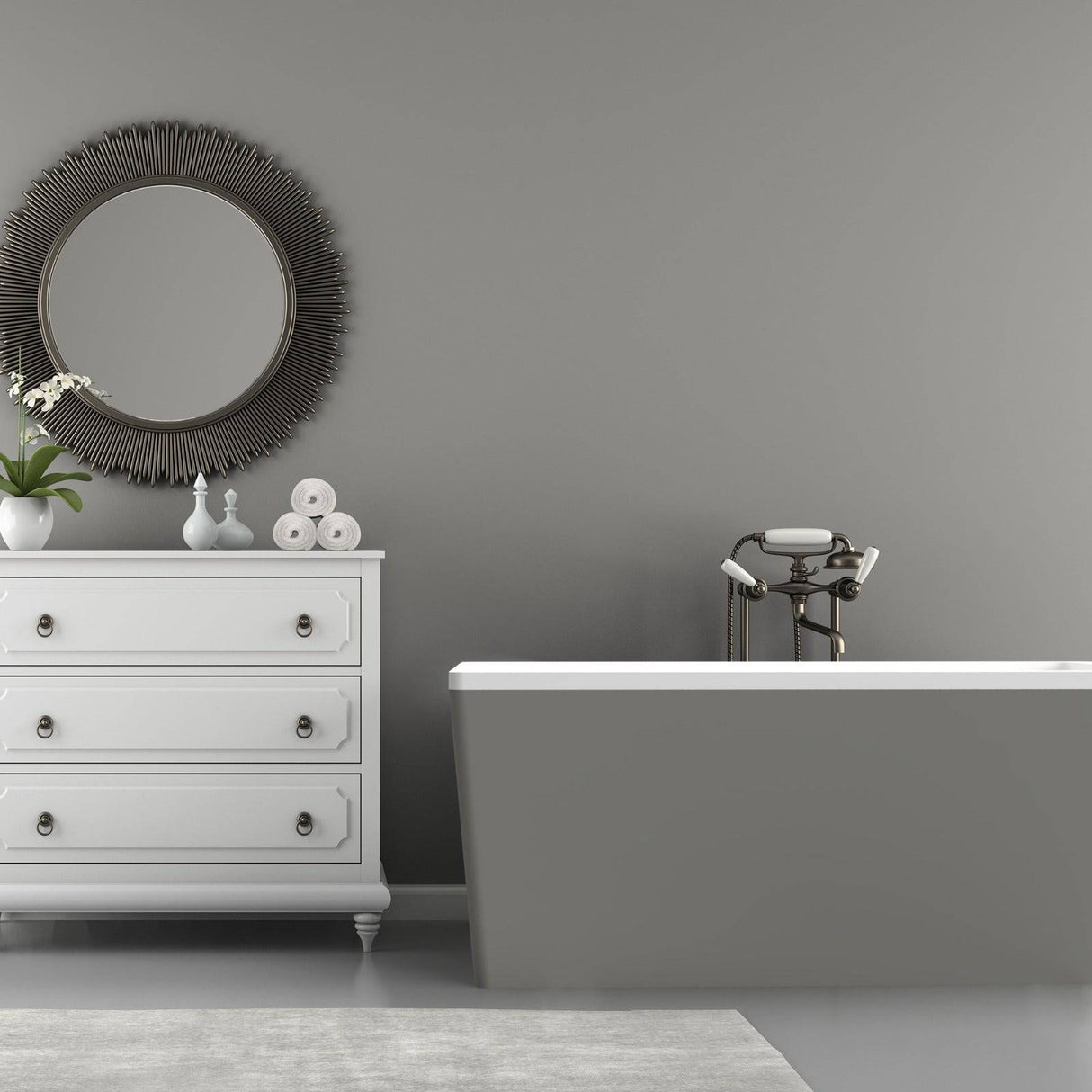 Omnitub Deluxe 1700 x 750 handmade UK deep soaking tub 600mm depth rectangular - configuration detail