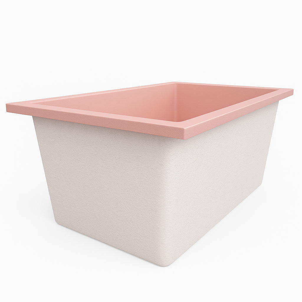 Omnitub Solo Flow 1400 x 900 handmade UK deep soaking tub 600mm depth rectangular - installed in bathroom 5