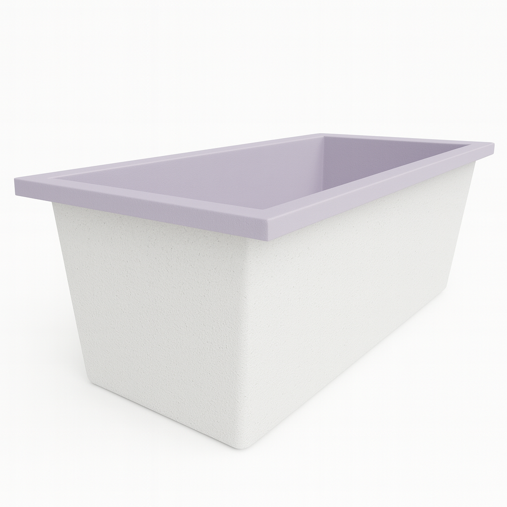 Omnitub Deluxe 1700 x 750 handmade UK deep soaking tub 600mm depth rectangular - installed in bathroom 6
