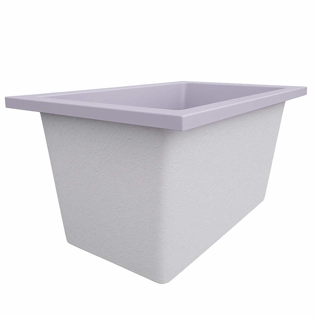 Omnitub 1250 x 750 Deep Soaking Bathtub – 600mm Internal Depth – Rectangular