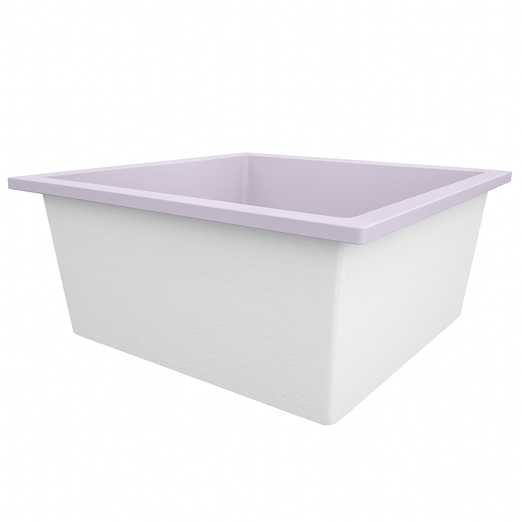 1200 x 1200 Deep Soaking Tub – 600mm Depth – Square – Omnitub