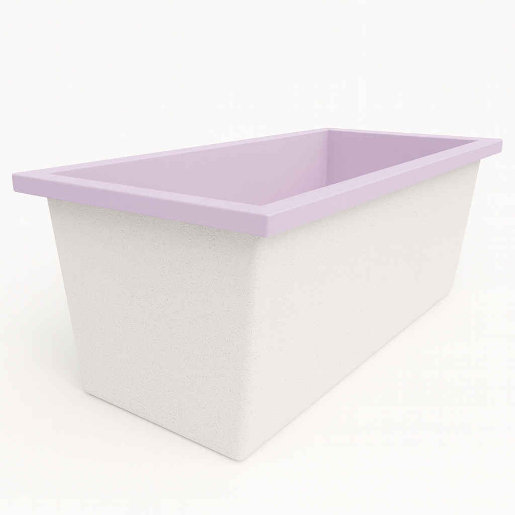 Omnitub Deluxe 1700 x 750 handmade UK deep soaking tub 600mm depth rectangular - close-up detail 6