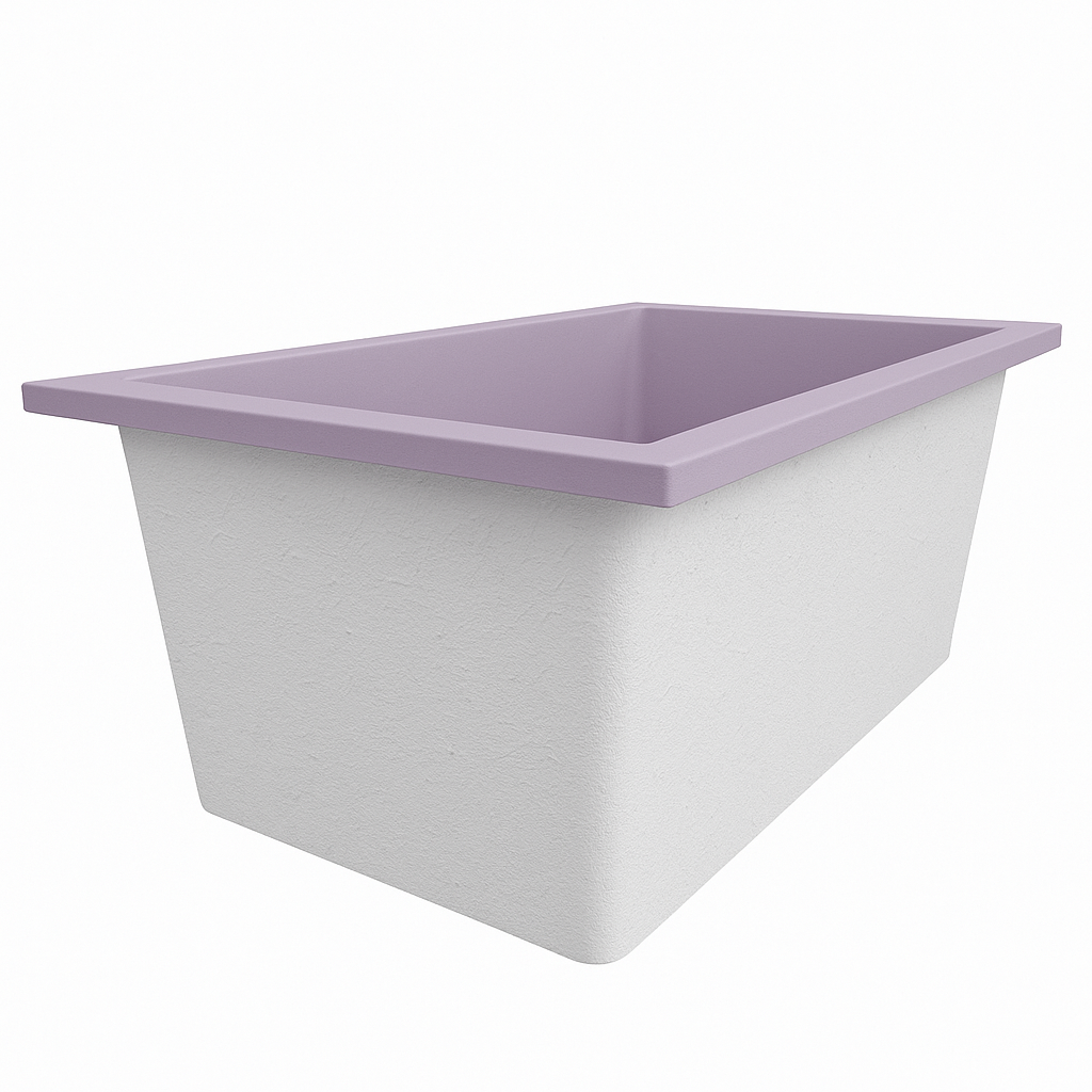 Omnitub Solo Flow 1400 x 900 handmade UK deep soaking tub 600mm depth rectangular - lifestyle setting 5