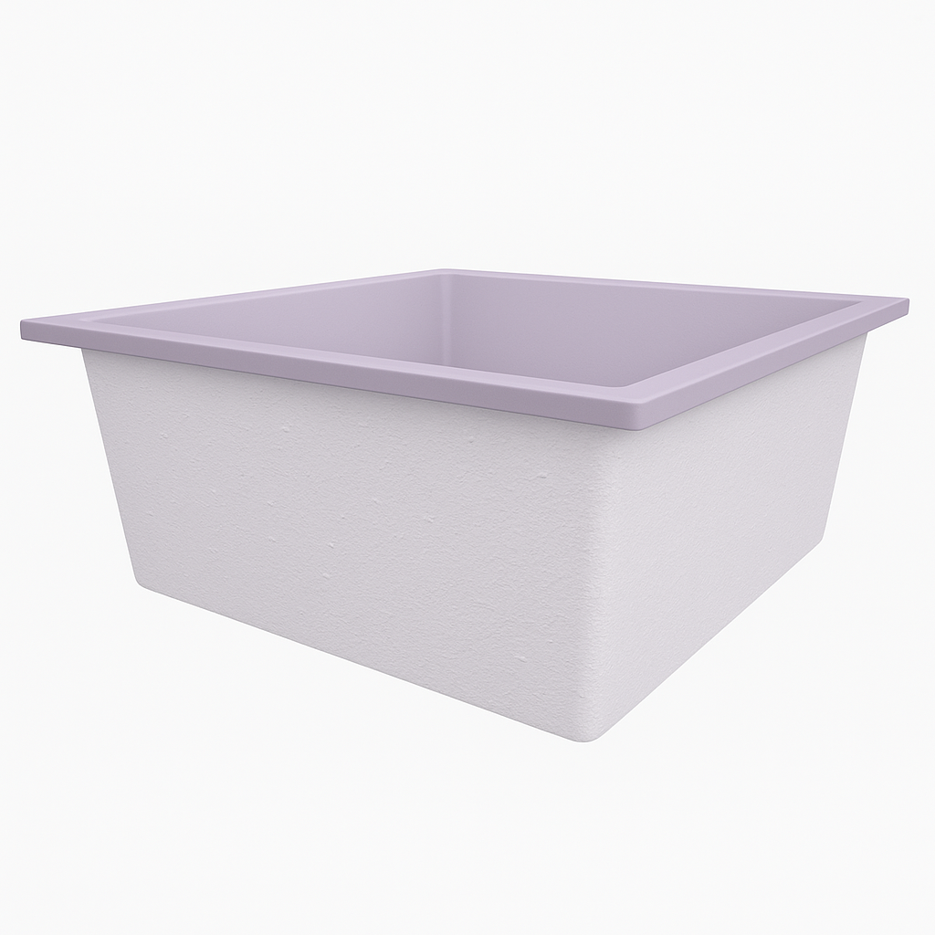 1200 x 1200 Deep Soaking Tub – 600mm Depth – Square – Omnitub