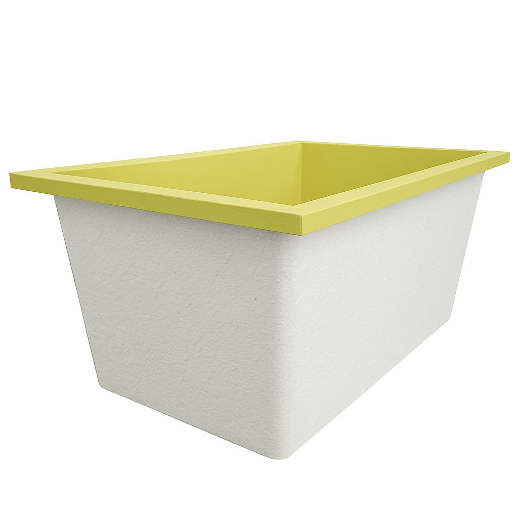Omnitub Solo Flow 1400 x 900 handmade UK deep soaking tub 600mm depth rectangular - dimensions overview 5