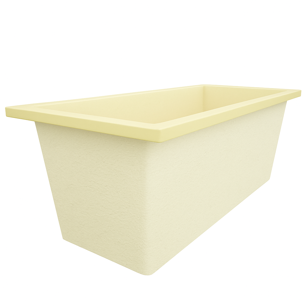 Omnitub Deluxe 1700 x 750 handmade UK deep soaking tub 600mm depth rectangular - dimensions overview 6