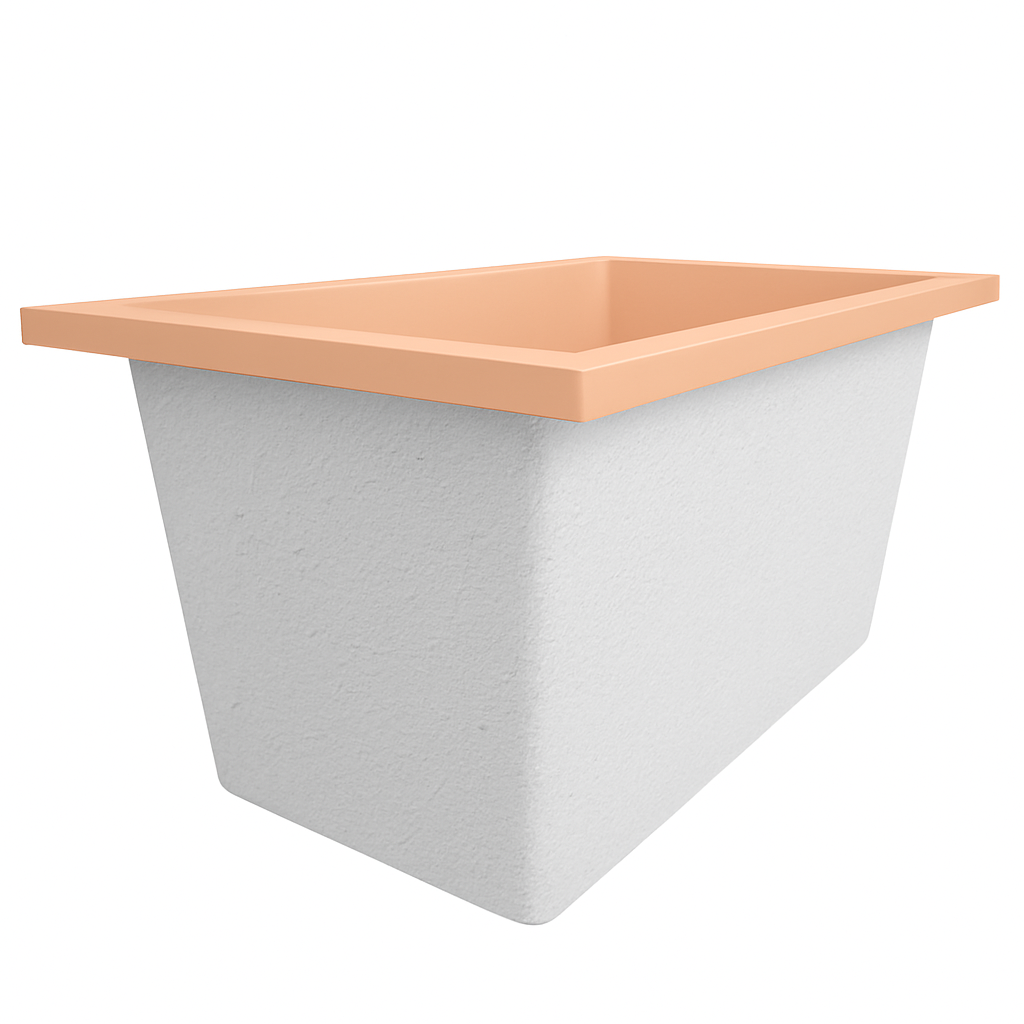 Omnitub 1250 x 750 Deep Soaking Bathtub – 600mm Internal Depth – Rectangular