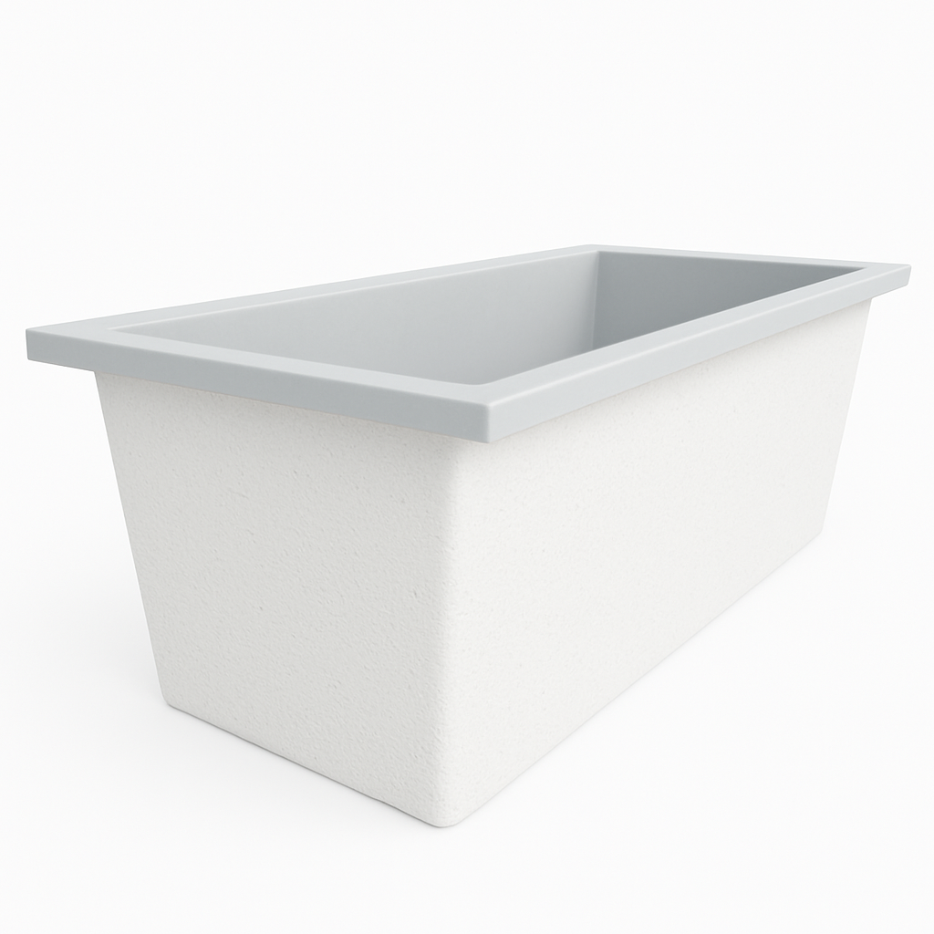 Omnitub Deluxe 1700 x 750 handmade UK deep soaking tub 600mm depth rectangular - bathroom installation 6