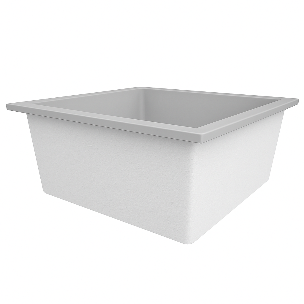 1200 x 1200 Deep Soaking Tub – 600mm Depth – Square – Omnitub