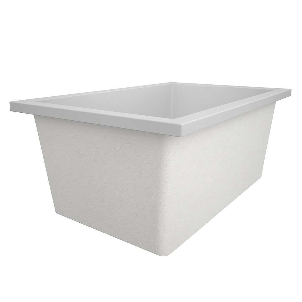 Omnitub Solo Flow 1400 x 900 handmade UK deep soaking tub 600mm depth rectangular - product detail 5