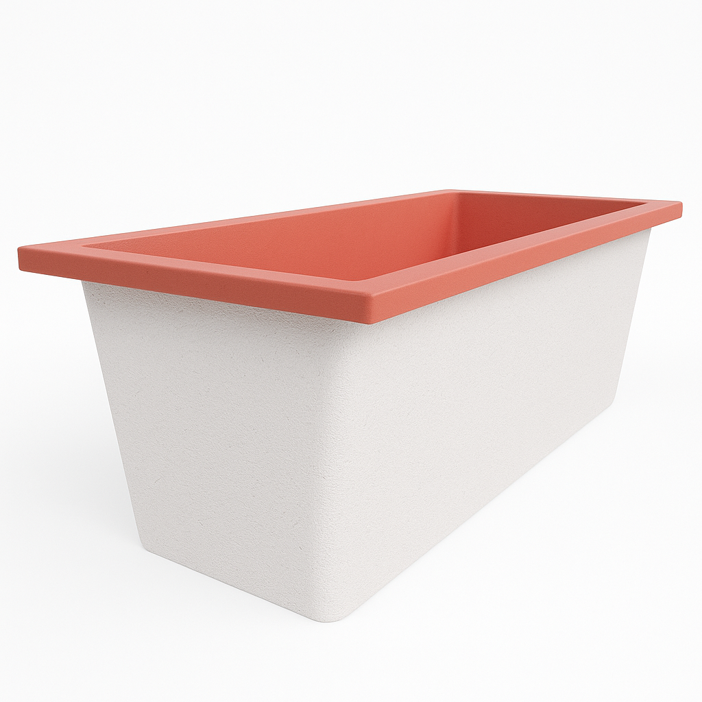 Omnitub Deluxe 1700 x 750 handmade UK deep soaking tub 600mm depth rectangular - alternate angle 6