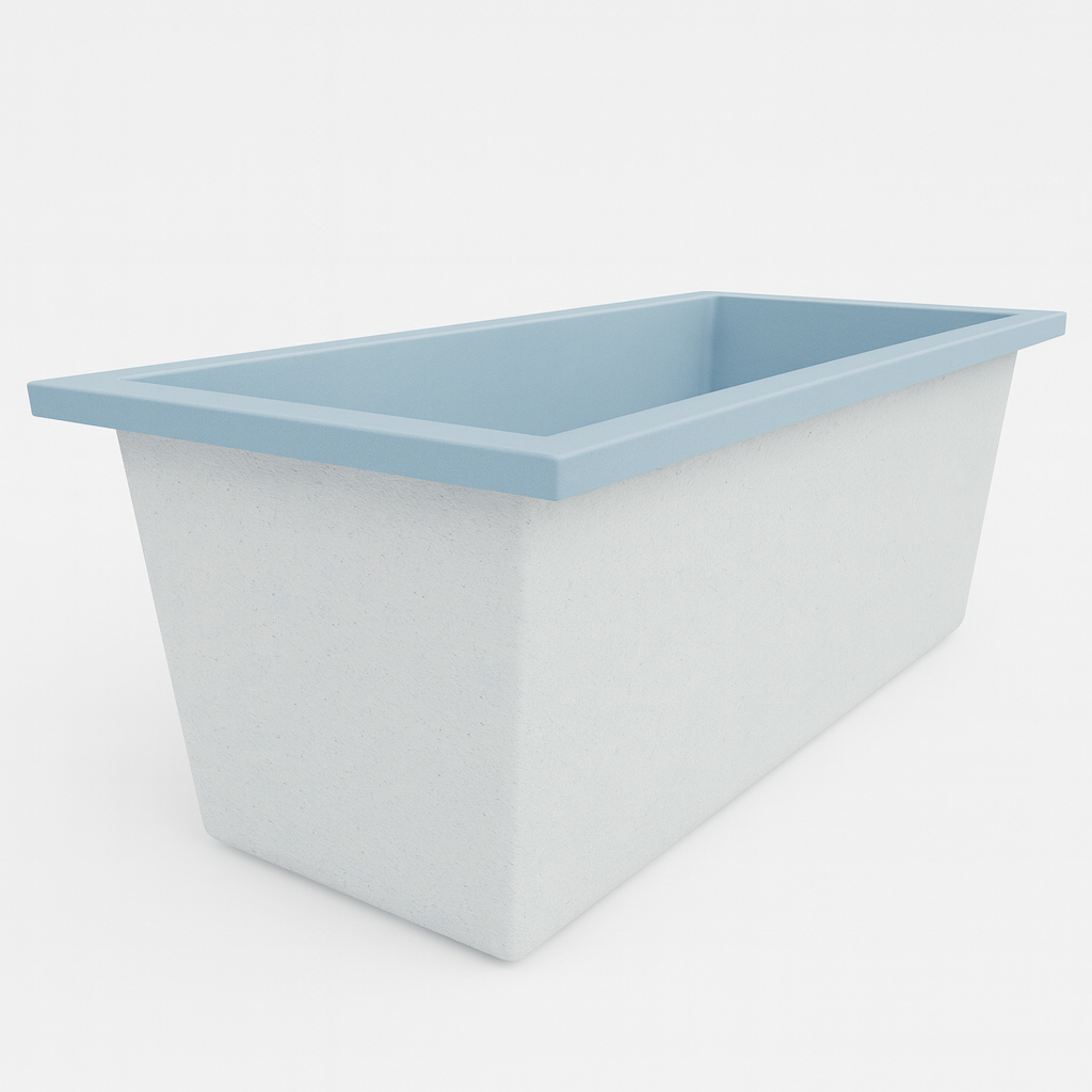 Omnitub Deluxe 1700 x 750 handmade UK deep soaking tub 600mm depth rectangular - design feature 6