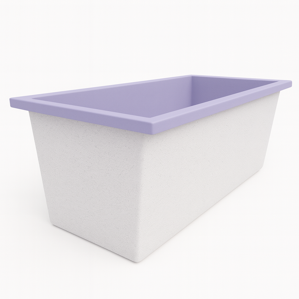 Omnitub Deluxe 1700 x 750 handmade UK deep soaking tub 600mm depth rectangular - styled setting 6
