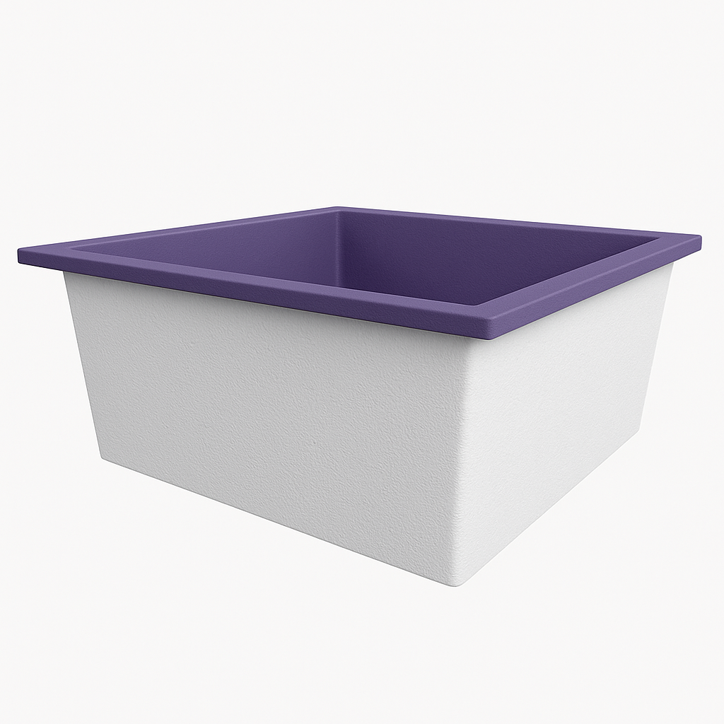 1200 x 1200 Deep Soaking Tub – 600mm Depth – Square – Omnitub