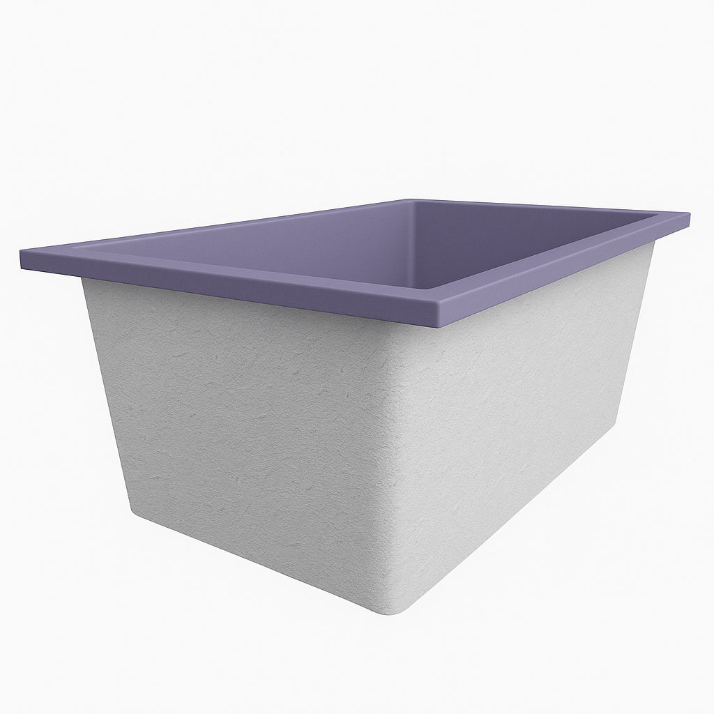 Omnitub Solo Flow 1400 x 900 handmade UK deep soaking tub 600mm depth rectangular - additional view 5