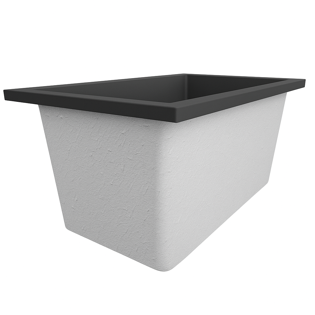 1250 x 750 Deep Soaking Tub – 600mm Depth – Rectangular – Omnitub