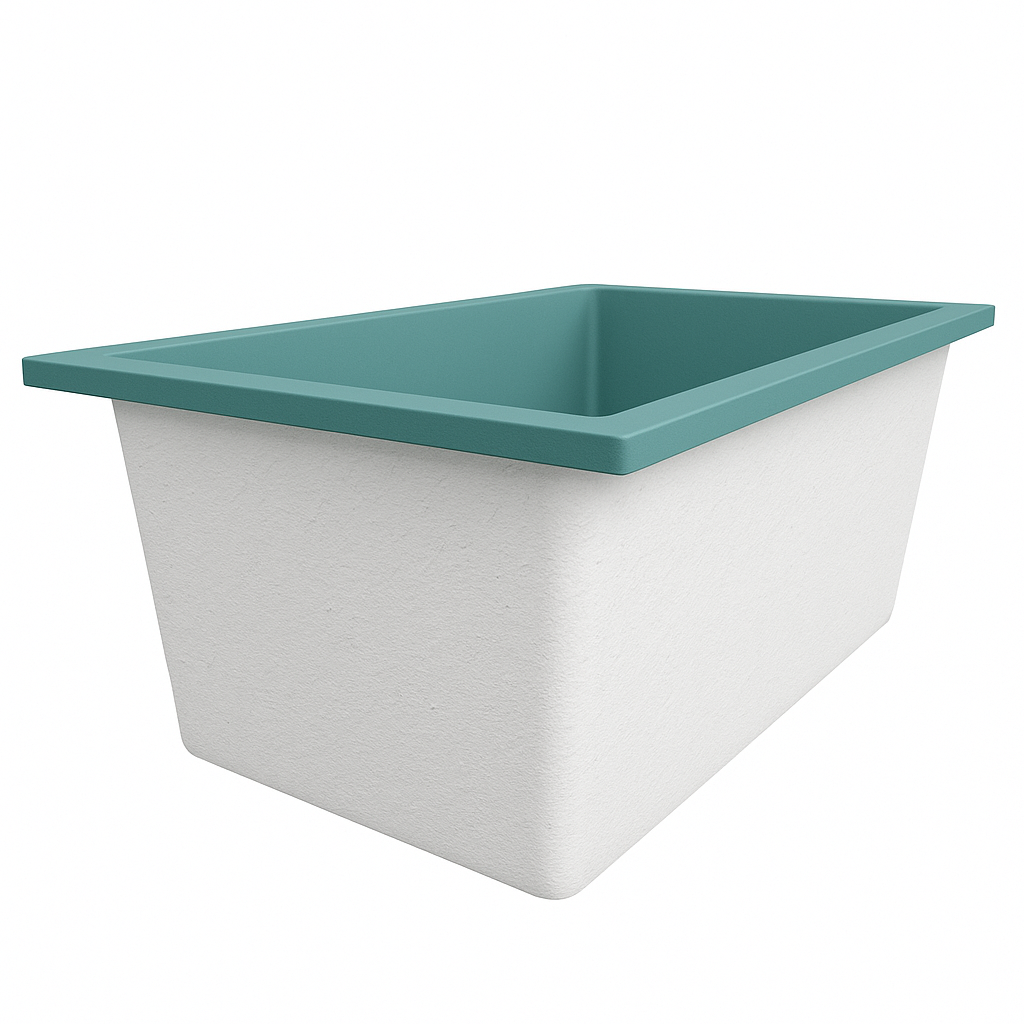 Omnitub Solo Flow 1400 x 900 handmade UK deep soaking tub 600mm depth rectangular - feature highlight 5