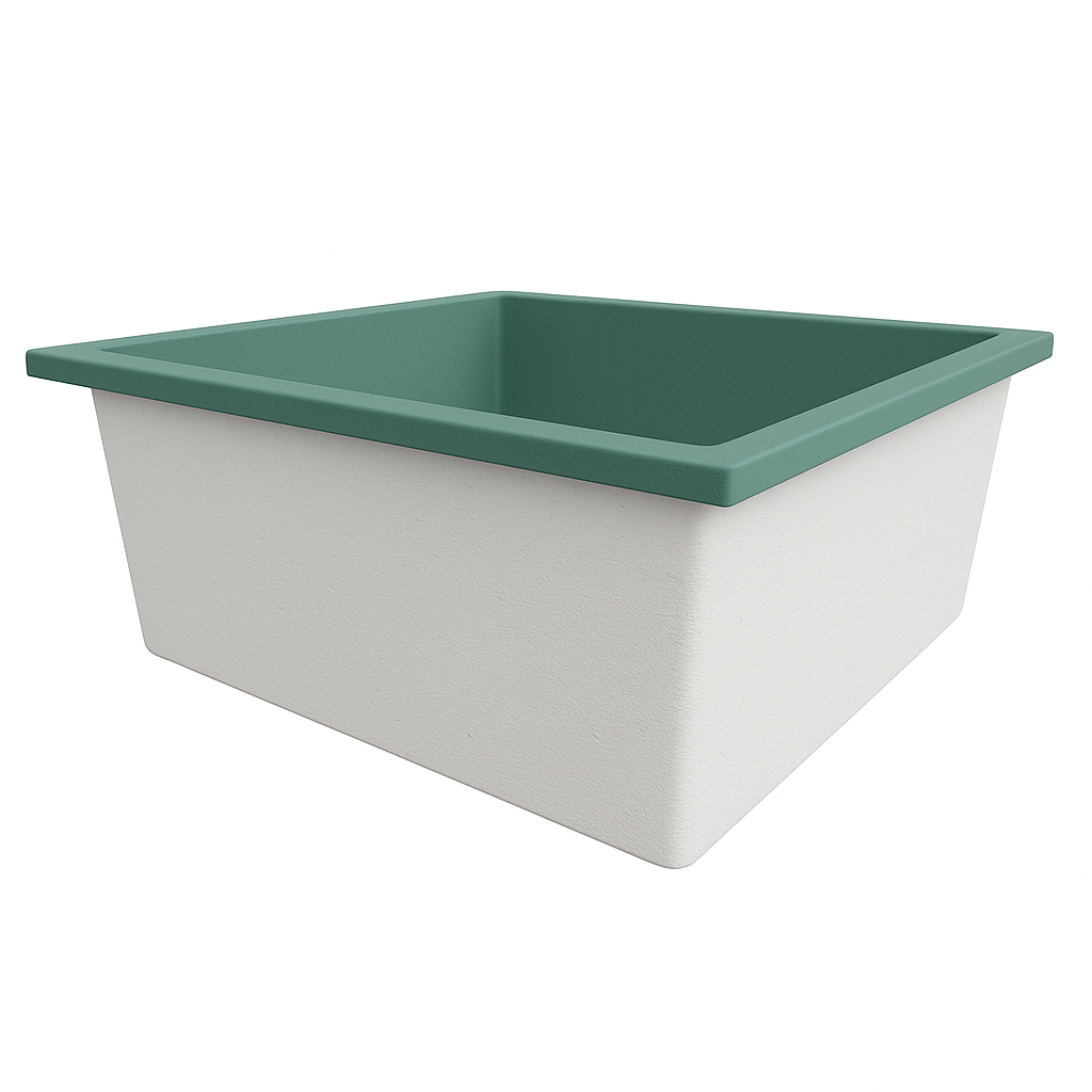 1200 x 1200 Deep Soaking Tub – 600mm Depth – Square – Omnitub