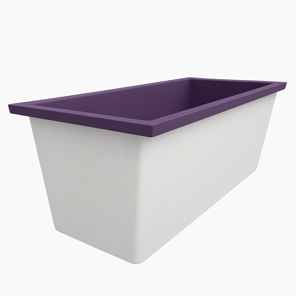 Omnitub Deluxe 1700 x 750 handmade UK deep soaking tub 600mm depth rectangular - feature highlight 6