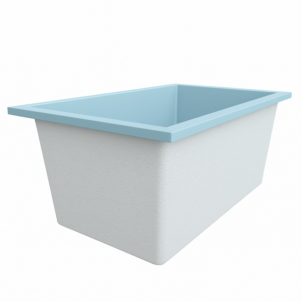 Omnitub Solo Flow 1400 x 900 handmade UK deep soaking tub 600mm depth rectangular - main product view 6
