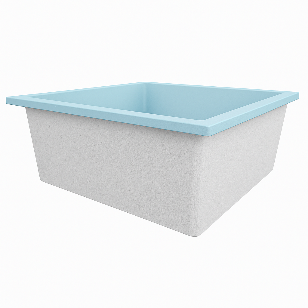 1200 x 1200 Deep Soaking Tub – 600mm Depth – Square – Omnitub