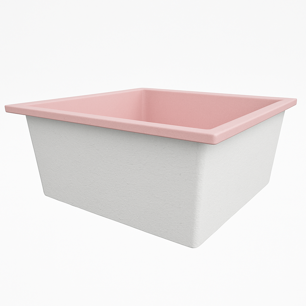 1200 x 1200 Deep Soaking Tub – 600mm Depth – Square – Omnitub