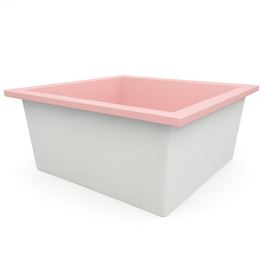 1200 x 1200 Deep Soaking Tub – 600mm Depth – Square – Omnitub