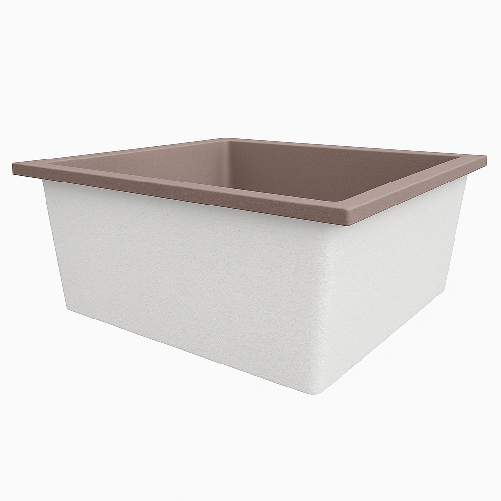 1200 x 1200 Deep Soaking Tub – 600mm Depth – Square – Omnitub