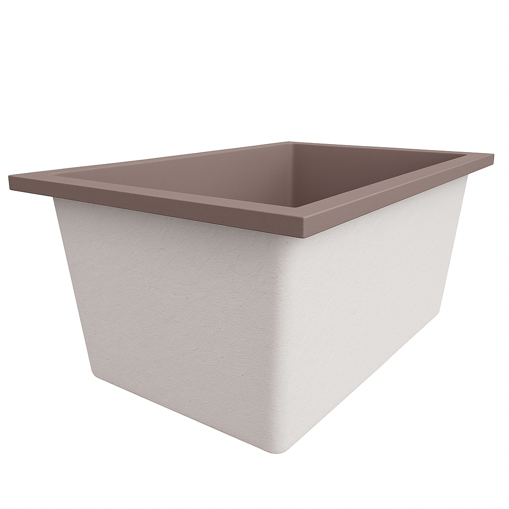 Omnitub Solo Flow 1400 x 900 handmade UK deep soaking tub 600mm depth rectangular - interior detail 6
