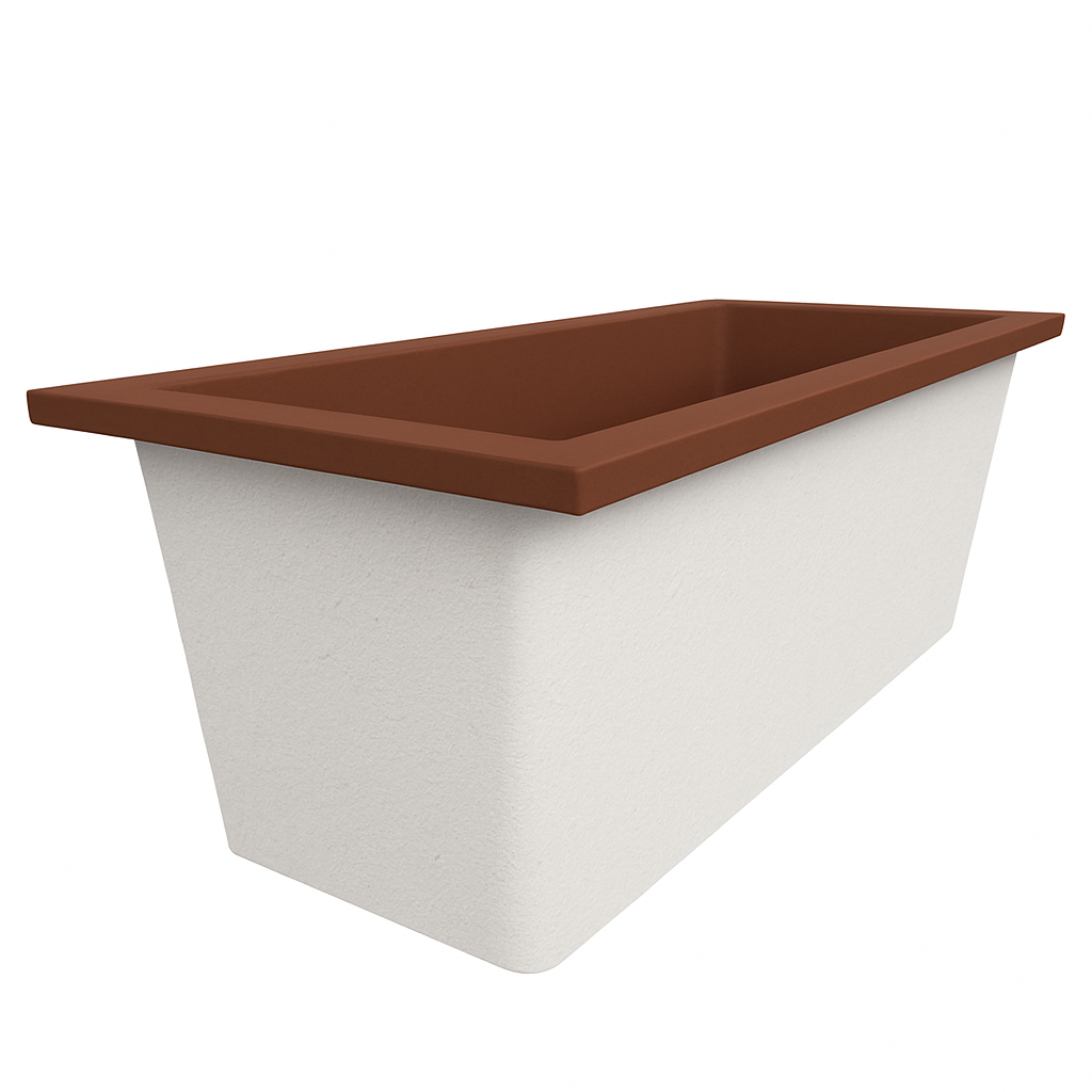 Omnitub Deluxe 1700 x 750 handmade UK deep soaking tub 600mm depth rectangular - interior detail 7