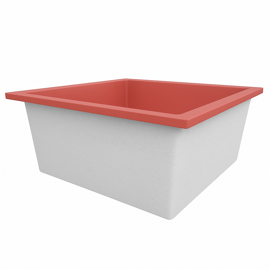 1200 x 1200 Deep Soaking Tub – 600mm Depth – Square – Omnitub