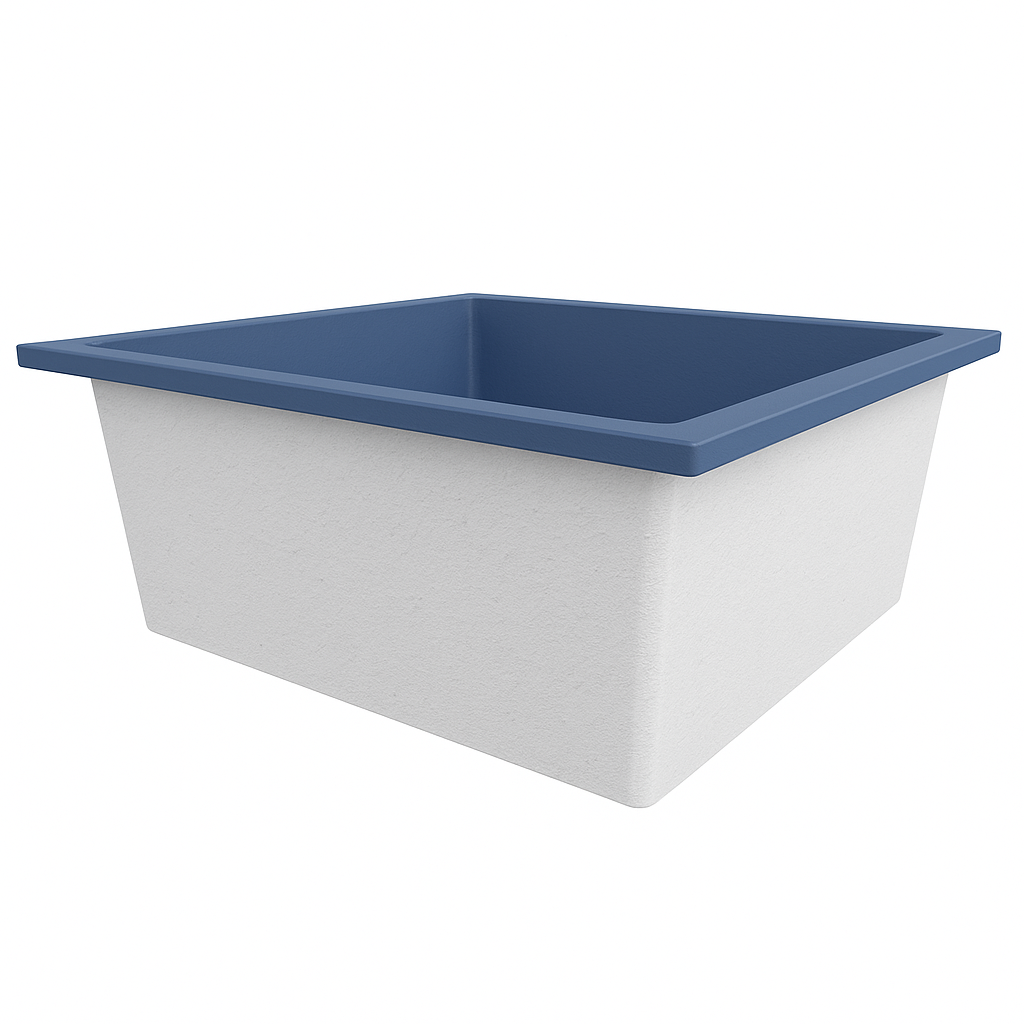 1200 x 1200 Deep Soaking Tub – 600mm Depth – Square – Omnitub