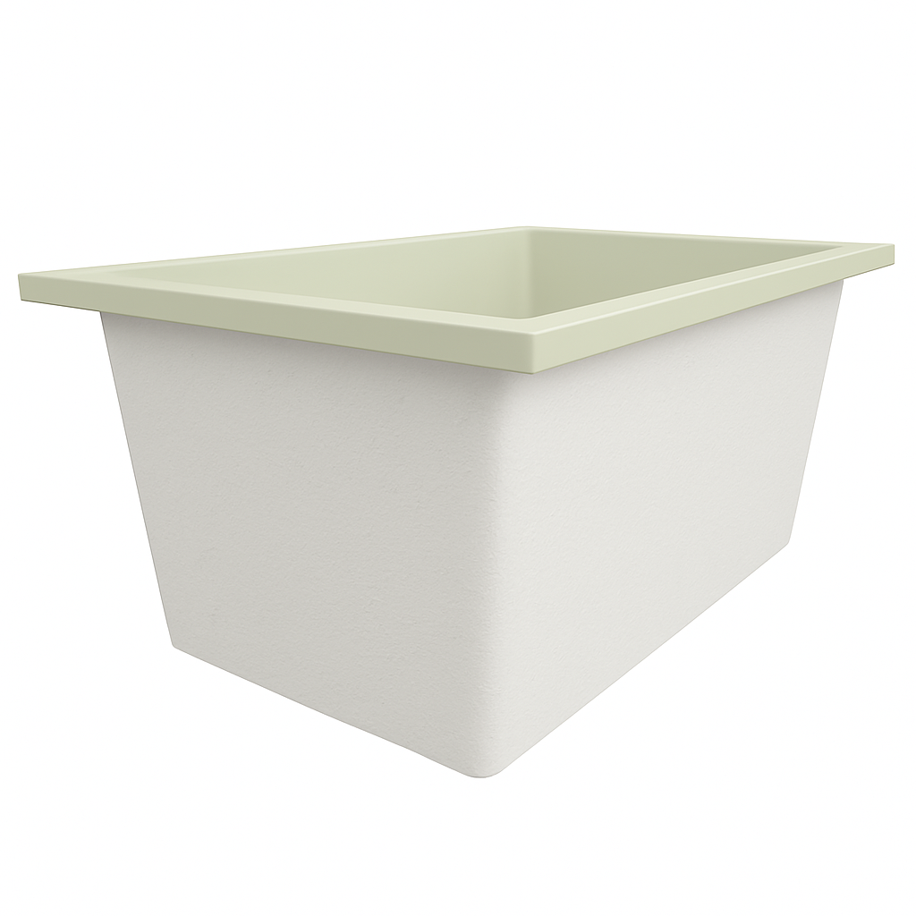 Omnitub Solo Flow 1400 x 900 handmade UK deep soaking tub 600mm depth rectangular - finish and texture 6