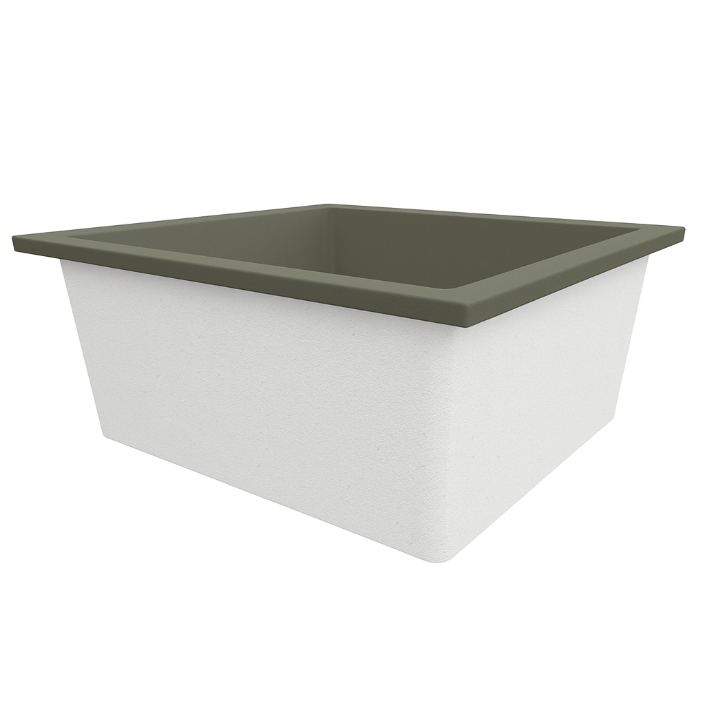 1200 x 1200 Deep Soaking Tub – 600mm Depth – Square – Omnitub
