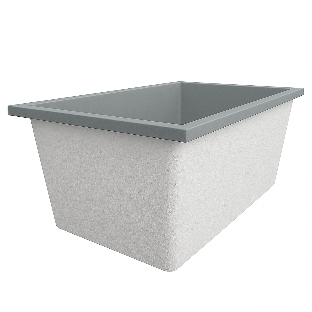 Omnitub Solo Flow 1400 x 900 handmade UK deep soaking tub 600mm depth rectangular - product detail 6