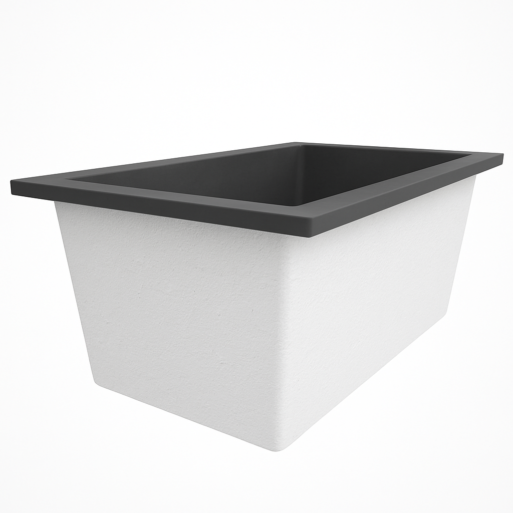 Omnitub Solo Flow 1400 x 900 handmade UK deep soaking tub 600mm depth rectangular - alternate angle 6