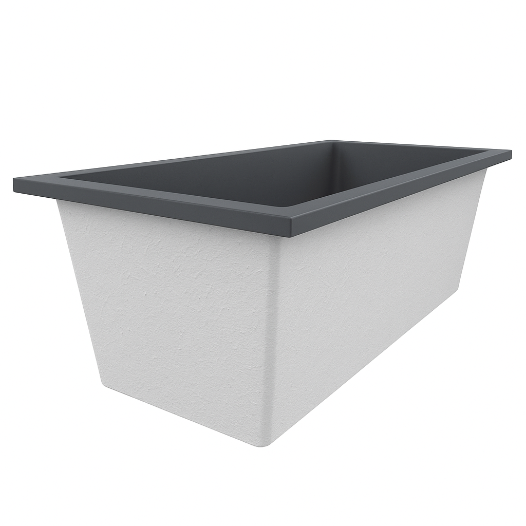 Omnitub Deluxe 1700 x 750 handmade UK deep soaking tub 600mm depth rectangular - bathroom installation 7