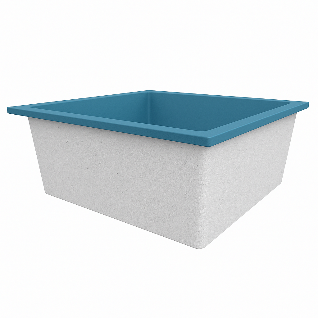 1200 x 1200 Deep Soaking Tub – 600mm Depth – Square – Omnitub
