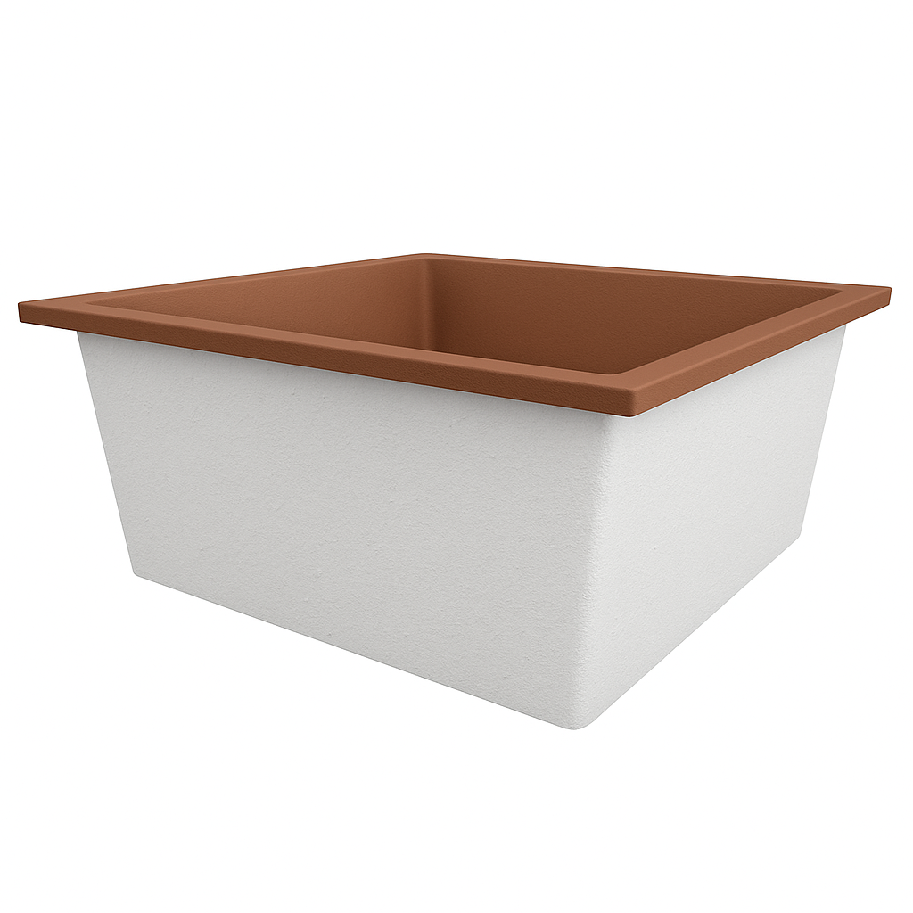 1200 x 1200 Deep Soaking Tub – 600mm Depth – Square – Omnitub