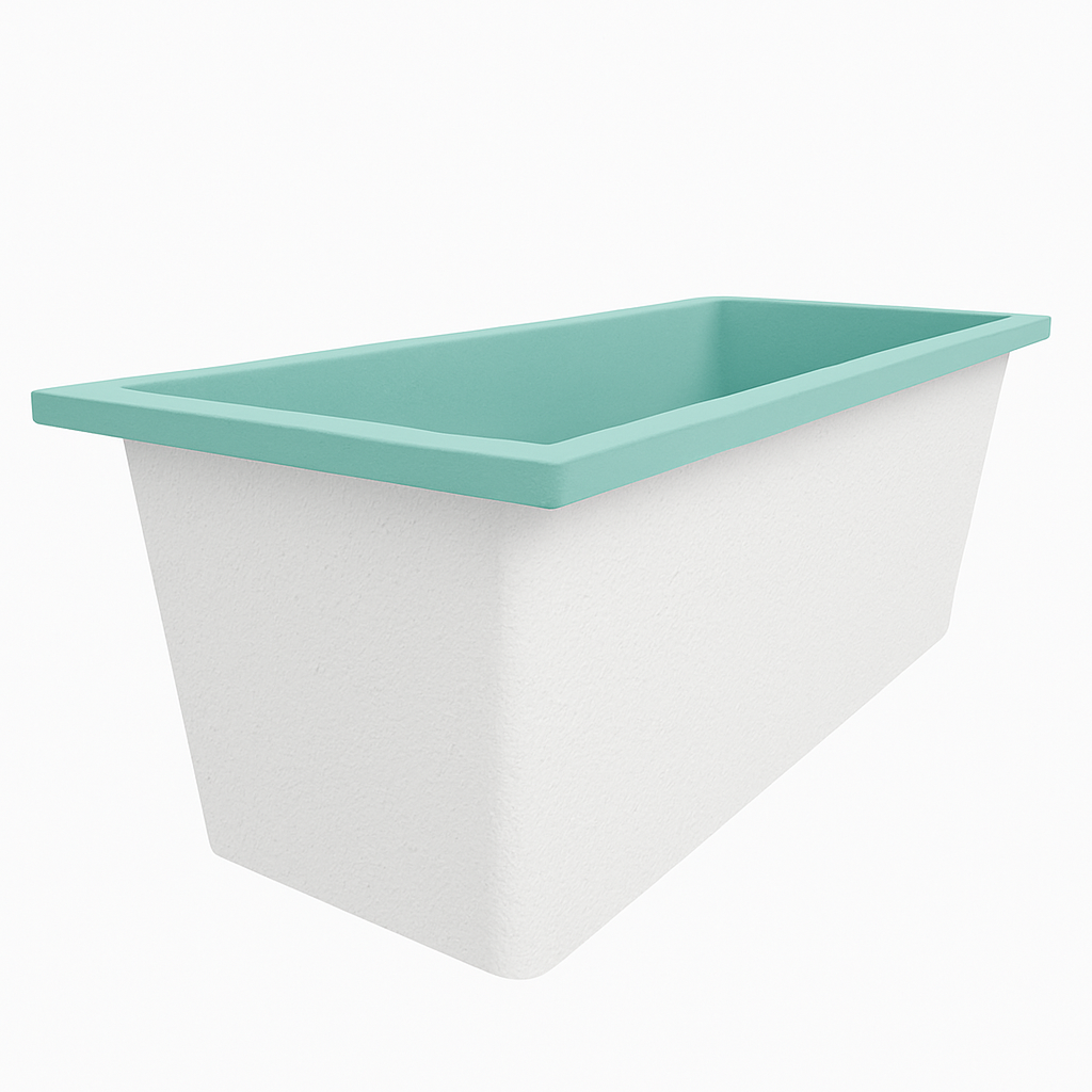 Omnitub Deluxe 1700 x 750 handmade UK deep soaking tub 600mm depth rectangular - styled setting 7