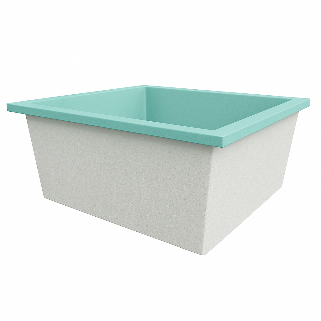 1200 x 1200 Deep Soaking Tub – 600mm Depth – Square – Omnitub