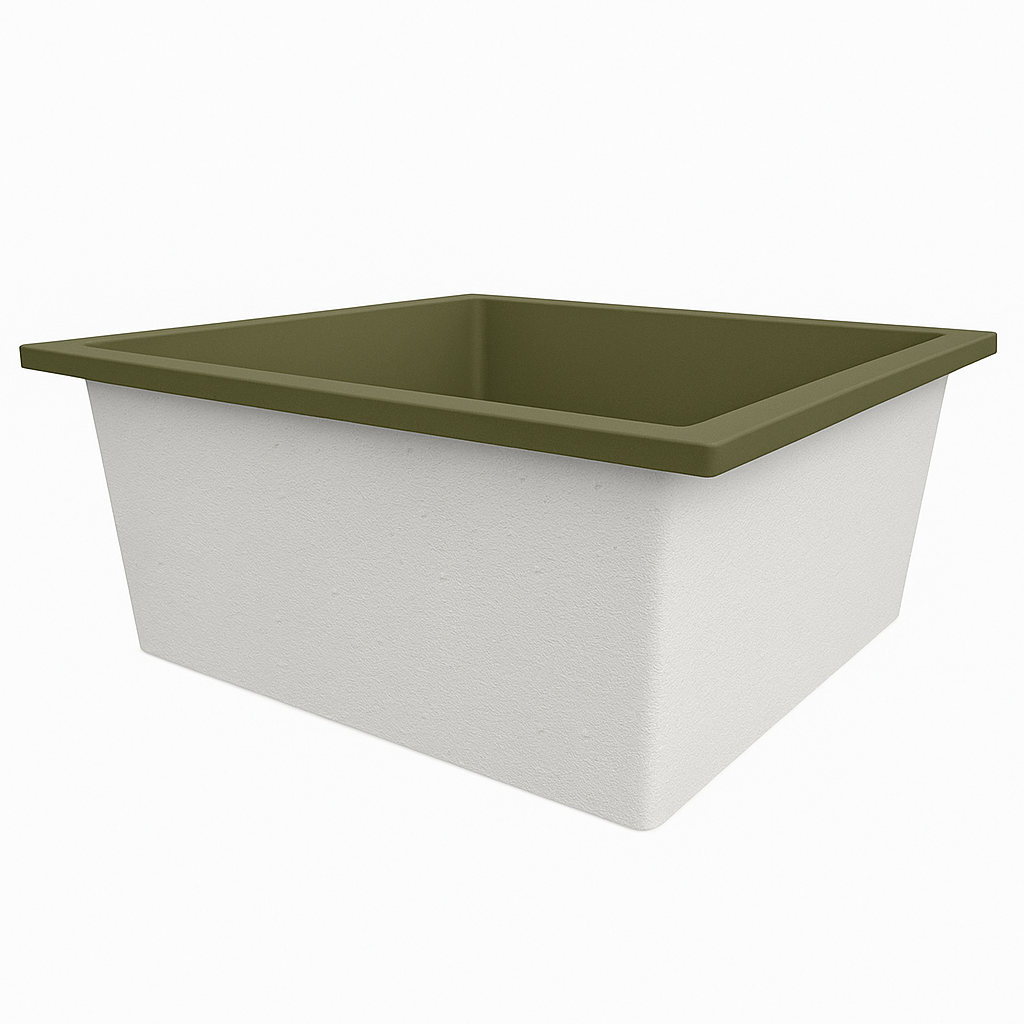 1200 x 1200 Deep Soaking Tub – 600mm Depth – Square – Omnitub