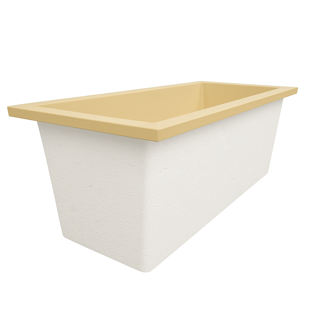 Omnitub Deluxe 1700 x 750 handmade UK deep soaking tub 600mm depth rectangular - feature highlight 7